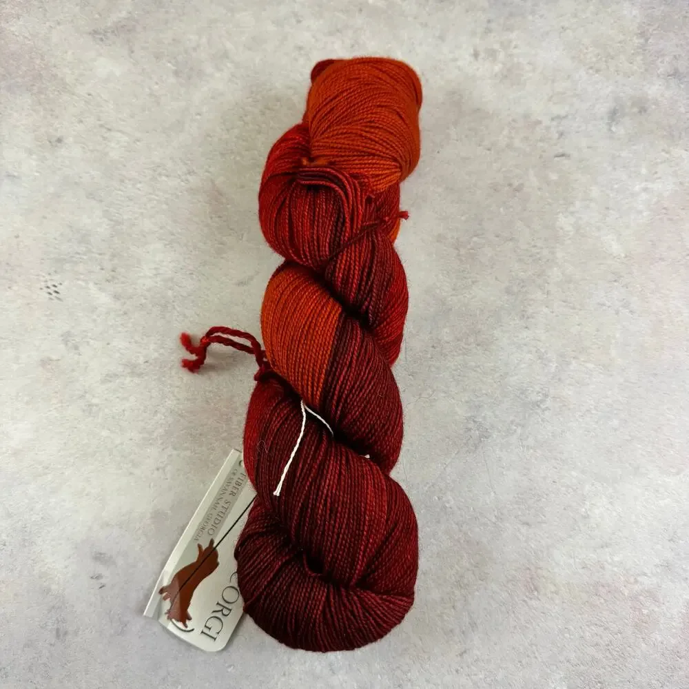 Indie Dyed Destash Copper Corgi 460yd Devil's Kiss Savannah Sock SW Merino